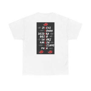 Unisex Heavy Cotton Naruto Akatsuki Anime Front and Back Printed Tee | Soft Premium Cotton Tee | Casual Everyday Comfort
