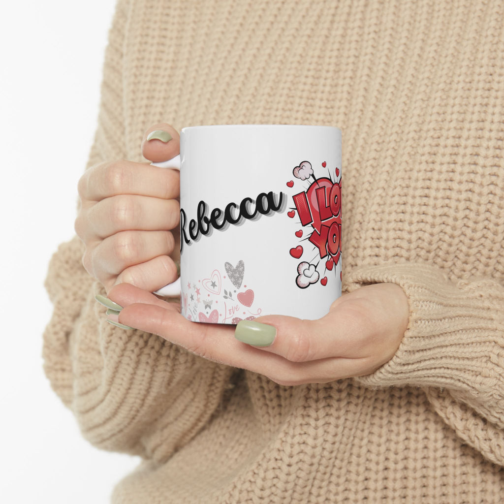 Personalized Valentine's Day Mug With Custom Names | Premium Ceramic Cup | Perfect Gift for Coffee Lovers - Image 9