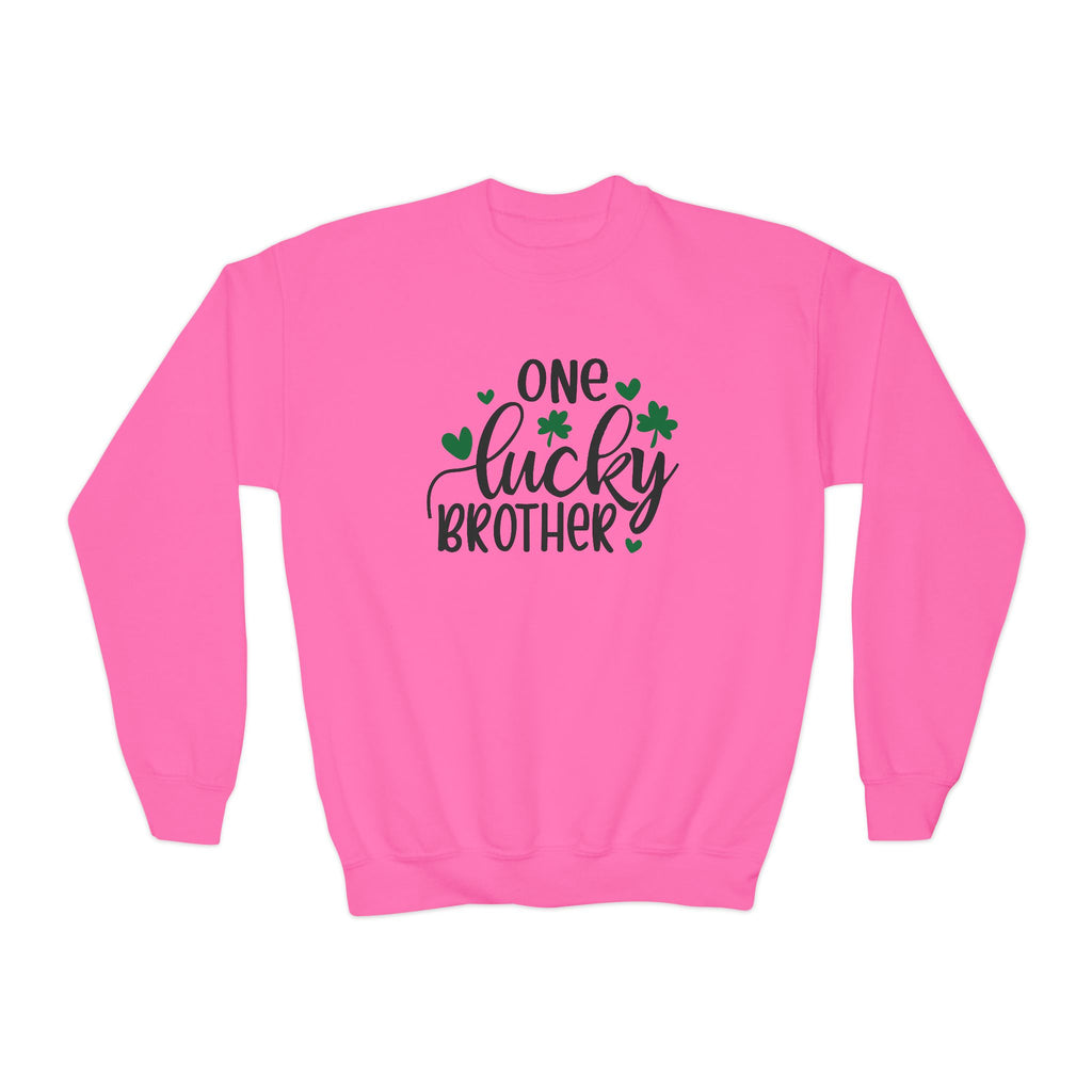 One Lucky Brother St. Patrick's Day Kids Sweatshirt - With Bundle | Soft Kids Cotton | Comfortable Playwear - Image 8