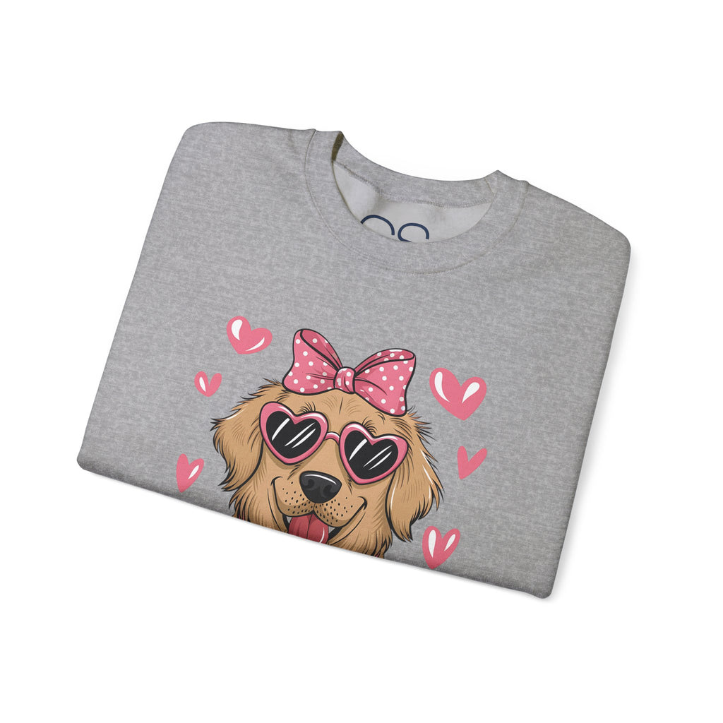 Valentine's Day Dog Crewneck Sweatshirt | Comfortable Cotton Blend | Everyday Casual - Image 24