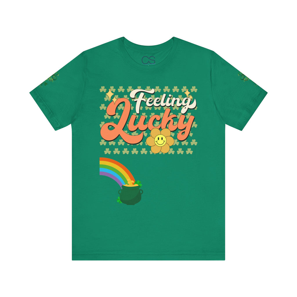 Feeling Lucky St. Patrick's Day Unisex Jersey Short Sleeve Tee | Soft Premium Cotton Tee | Casual Everyday Comfort - Image 2