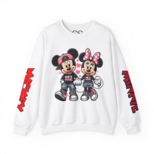 Mickey & Minnie Couples Crewneck Sweatshirt | Comfortable Cotton Blend | Everyday Casual