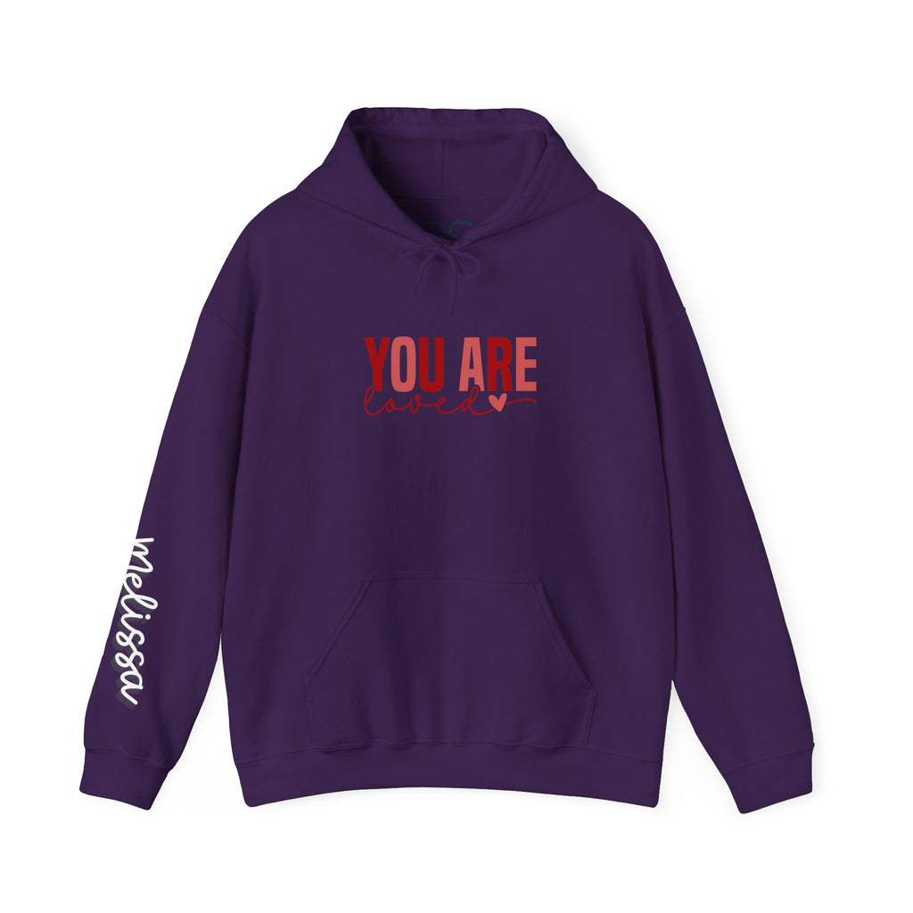 Personalized You Are Loved Hooded Sweatshirt | Cozy Fleece Lined | Perfect for Cold Days - Image 12