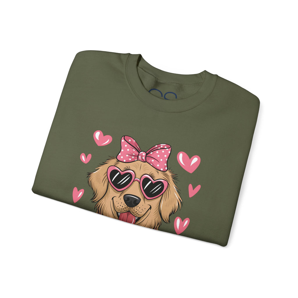 Valentine's Day Dog Crewneck Sweatshirt | Comfortable Cotton Blend | Everyday Casual - Image 25