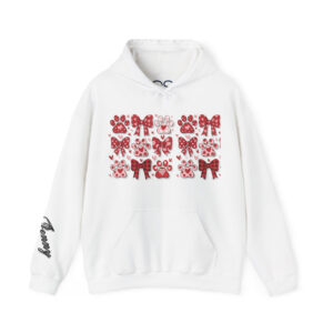 Personalized Valentine Coquette Hooded Sweatshirt | Cozy Fleece Lined | Perfect for Cold Days
