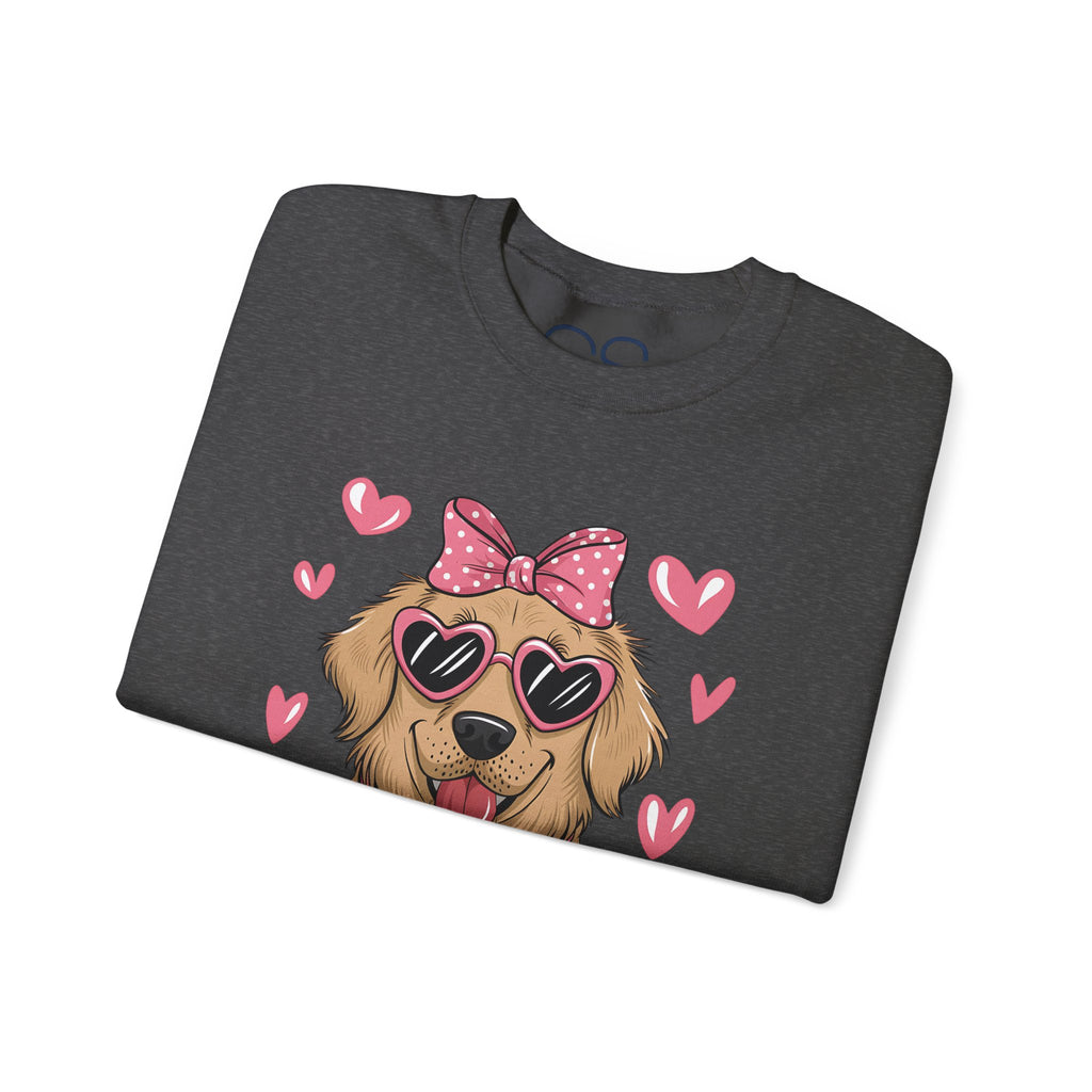 Valentine's Day Dog Crewneck Sweatshirt | Comfortable Cotton Blend | Everyday Casual - Image 32