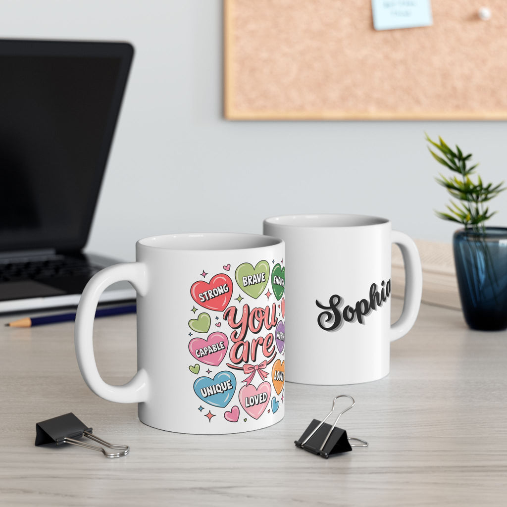 Custom "You Are Loved" Valentine's Day Mug with Personalized Name | Premium Ceramic Cup | Perfect Gift for Coffee Lovers - Image 7