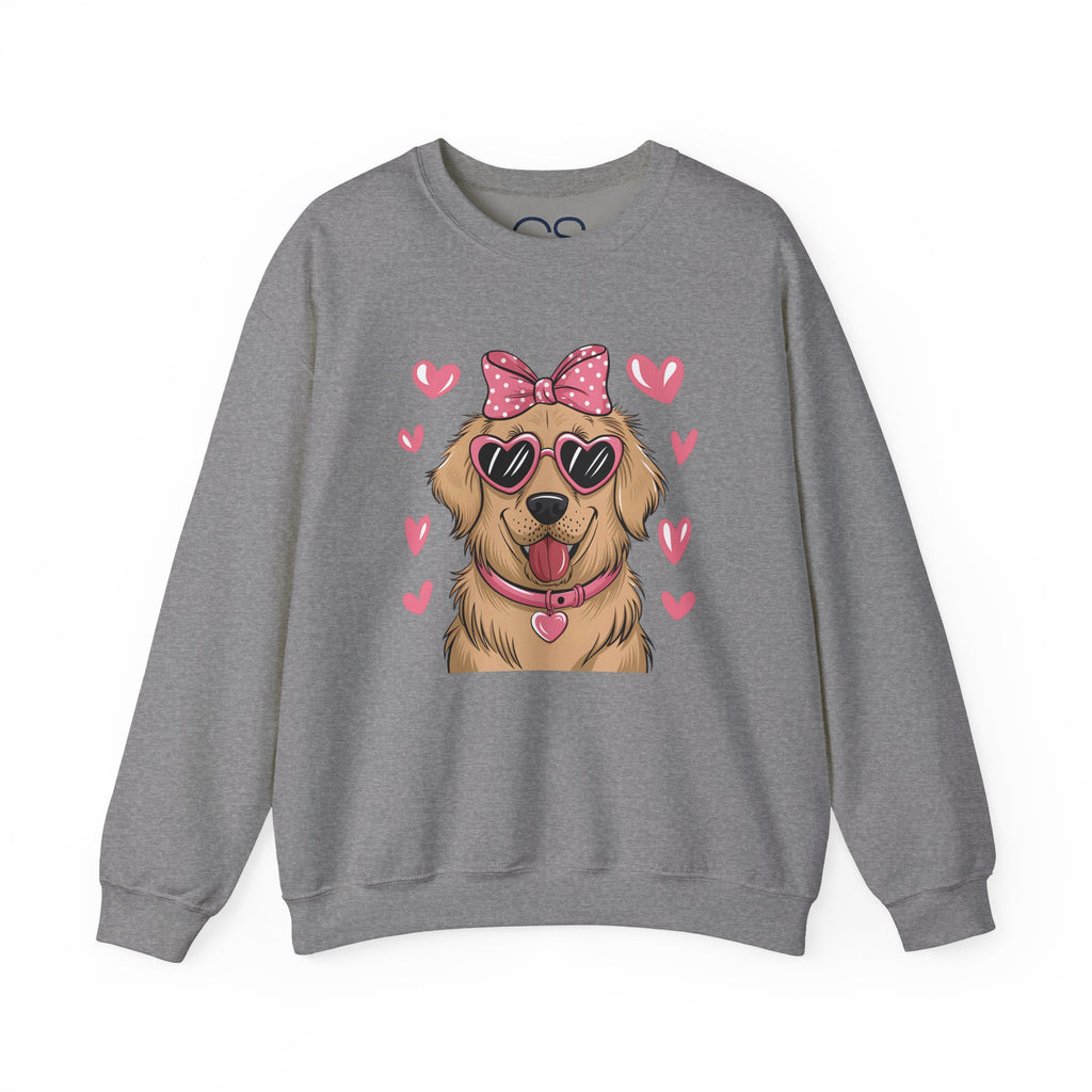 Valentine's Day Dog Crewneck Sweatshirt | Comfortable Cotton Blend | Everyday Casual - Image 7