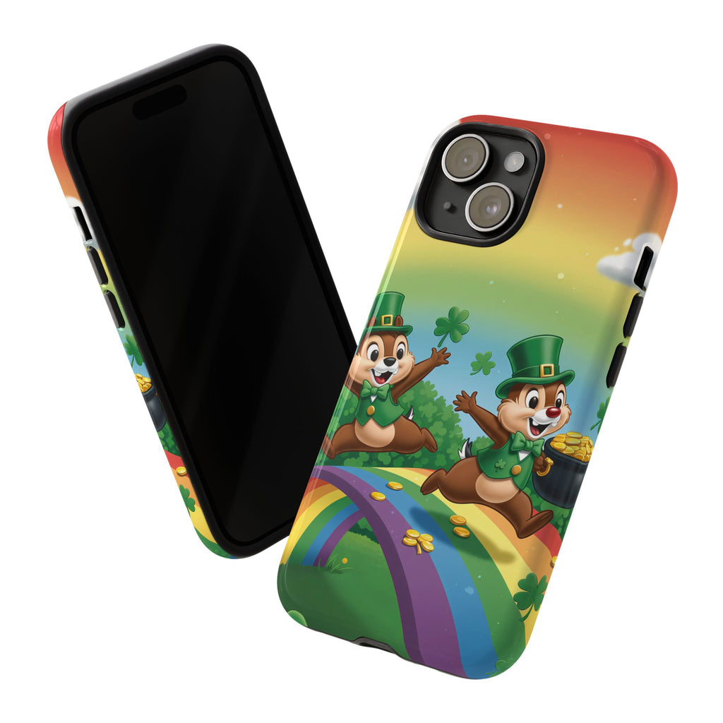 Disney Chip 'n Dale St. Patrick's Day Durable Phone Case | Shock-Absorb Protection | Sleek Modern Style - Image 2