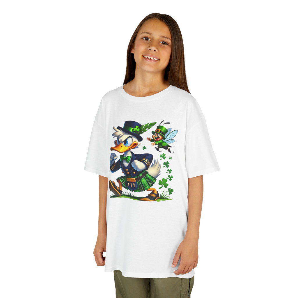 Disney Donald Duck St. Patrick's Day Kids Heavy Cotton T-Shirt | Soft Kids Cotton | Comfortable Playwear - Image 3
