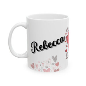 Personalized Valentine's Day Mug With Custom Names | Premium Ceramic Cup | Perfect Gift for Coffee Lovers