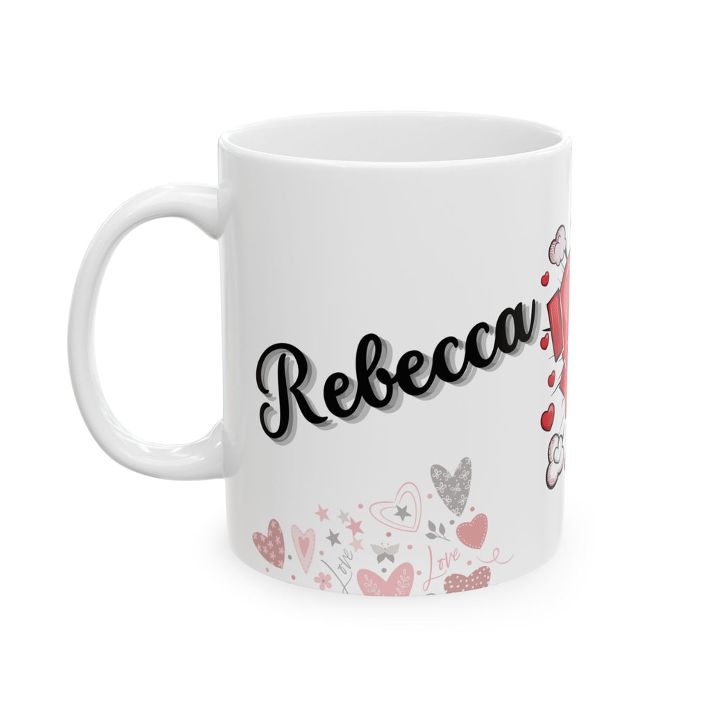 Personalized Valentine's Day Mug With Custom Names | Premium Ceramic Cup | Perfect Gift for Coffee Lovers