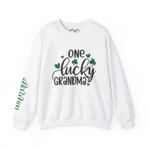 Personalized One Lucky Grandma St. Patricks Day Sweatshirt | Comfortable Cotton Blend | Everyday Casual