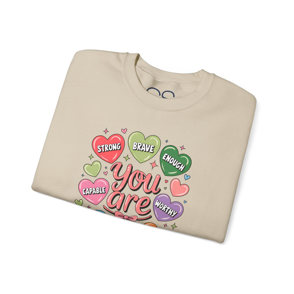 You Are Loved Inspirational Crewneck Sweatshirt | Comfortable Cotton Blend | Everyday Casual - Image 22