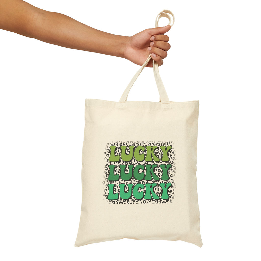 Lucky Lucky Lucky St. Patrick's Day Canvas Tote Bag | Durable Canvas | Everyday Carry-All - Image 6