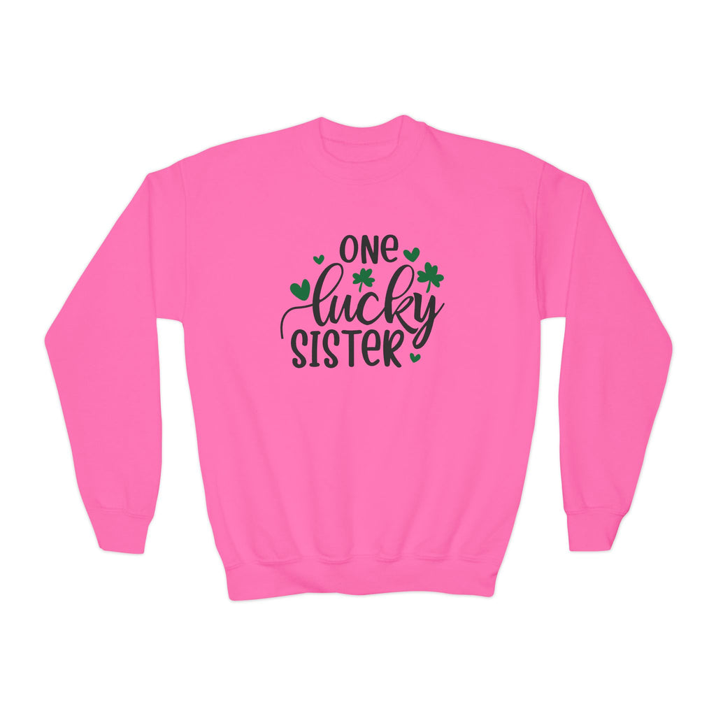 One Lucky Sister St. Patrick's Day Kids Sweatshirt - With Bundle | Soft Kids Cotton | Comfortable Playwear - Image 10