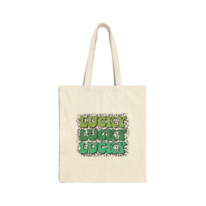 Lucky Lucky Lucky St. Patrick's Day Canvas Tote Bag | Durable Canvas | Everyday Carry-All