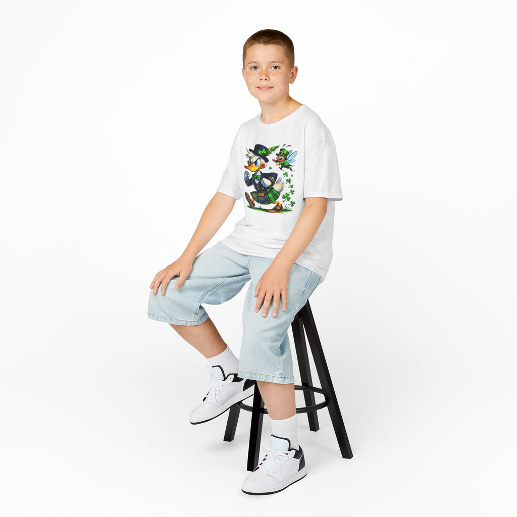 Disney Donald Duck St. Patrick's Day Kids Heavy Cotton T-Shirt | Soft Kids Cotton | Comfortable Playwear - Image 2