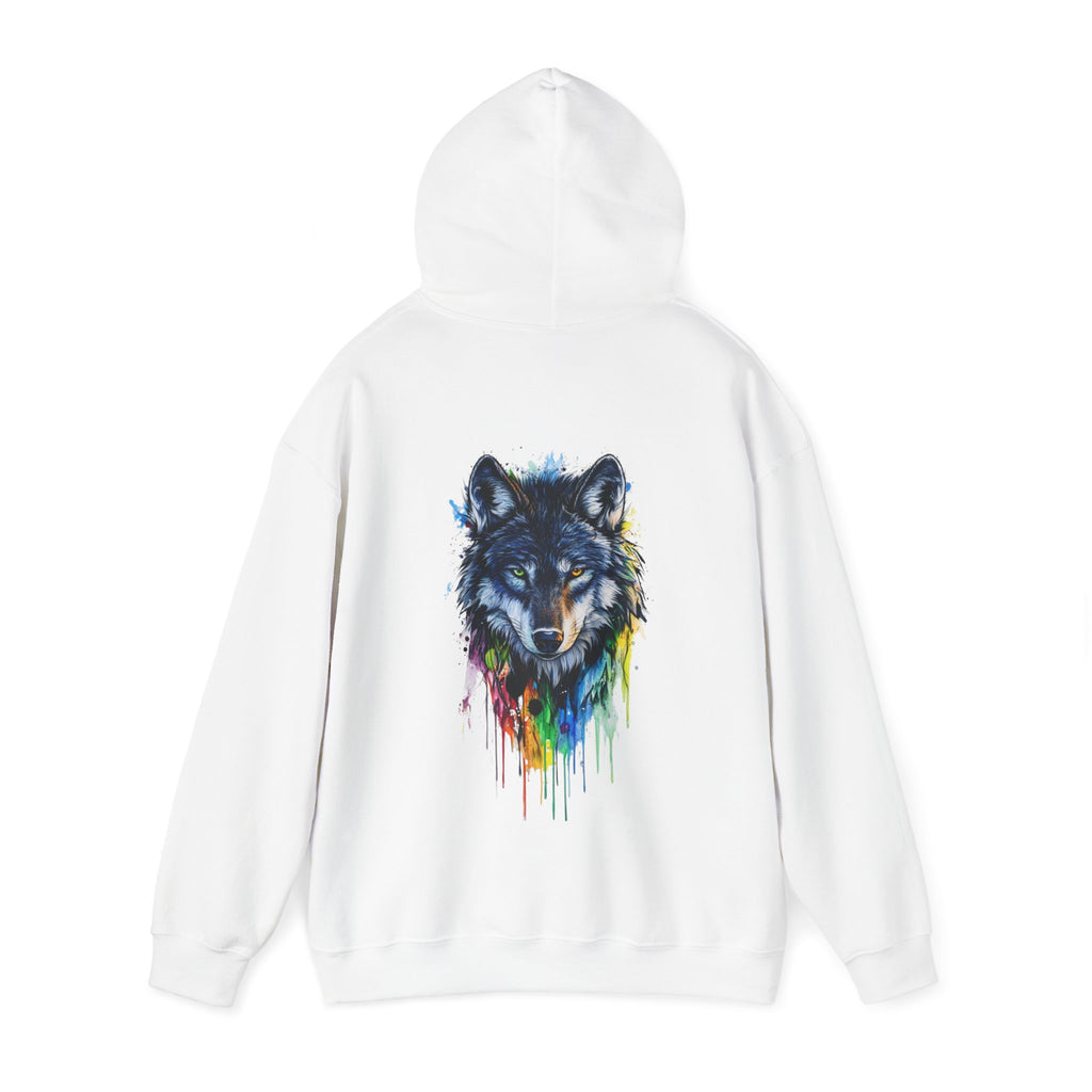 Vibrant Wolf Graphic Hooded Sweatshirt | Cozy Fleece Lined | Perfect for Cold Days - Image 4