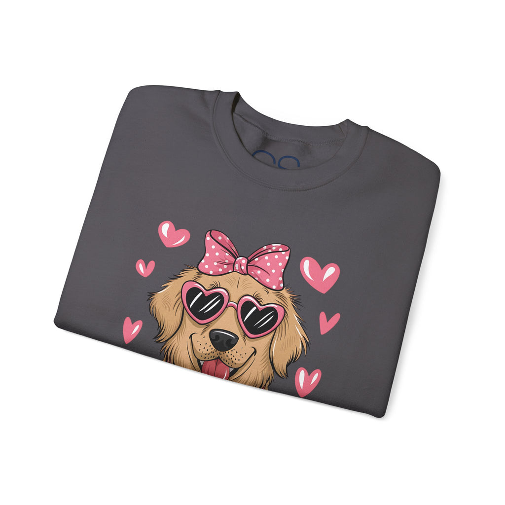 Valentine's Day Dog Crewneck Sweatshirt | Comfortable Cotton Blend | Everyday Casual - Image 30