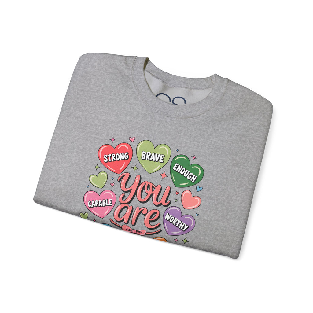 You Are Loved Inspirational Crewneck Sweatshirt | Comfortable Cotton Blend | Everyday Casual - Image 23