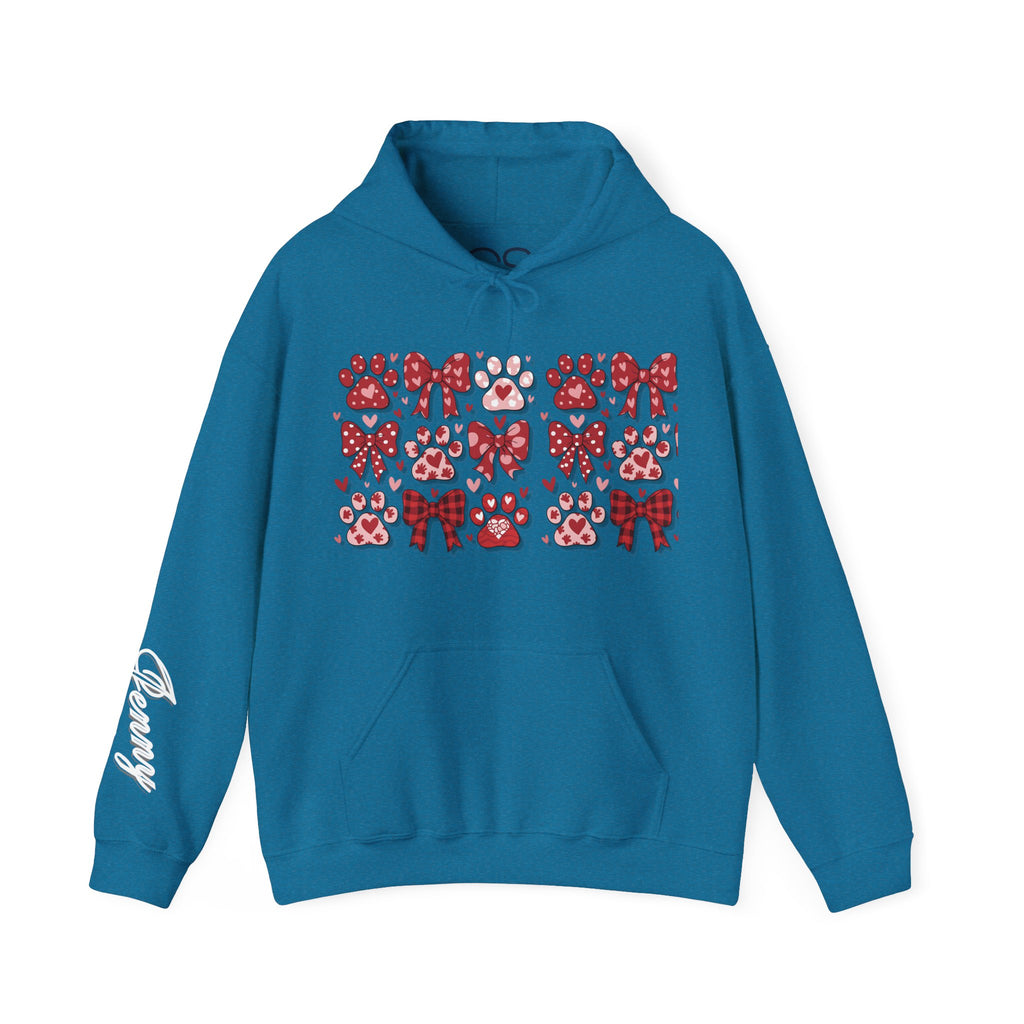 Personalized Valentine Coquette Hooded Sweatshirt | Cozy Fleece Lined | Perfect for Cold Days - Image 11