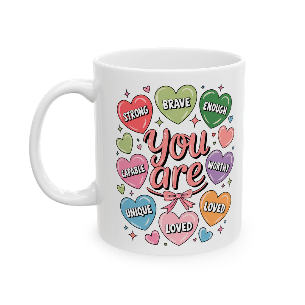 Custom "You Are Loved" Valentine's Day Mug with Personalized Name | Premium Ceramic Cup | Perfect Gift for Coffee Lovers