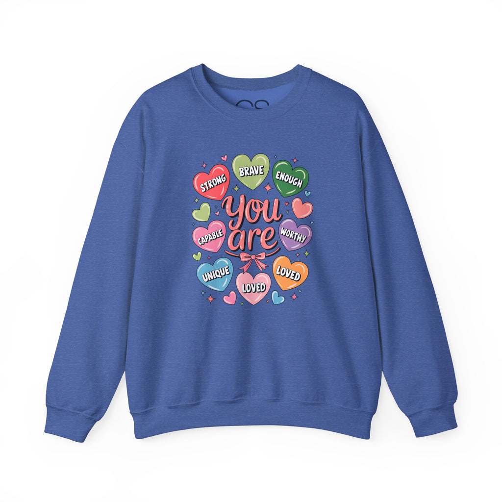 You Are Loved Inspirational Crewneck Sweatshirt | Comfortable Cotton Blend | Everyday Casual - Image 18
