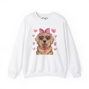 Valentine's Day Dog Crewneck Sweatshirt | Comfortable Cotton Blend | Everyday Casual