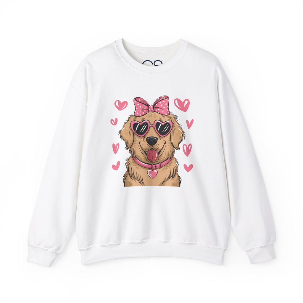 Valentine's Day Dog Crewneck Sweatshirt | Comfortable Cotton Blend | Everyday Casual