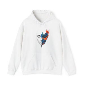 Abstract Art Face Hooded Sweatshirt | Cozy Fleece Lined | Perfect for Cold Days