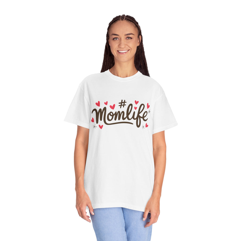 Momlife Heart-Adorned T-Shirt | Soft Premium Cotton Tee | Casual Everyday Comfort - Image 2