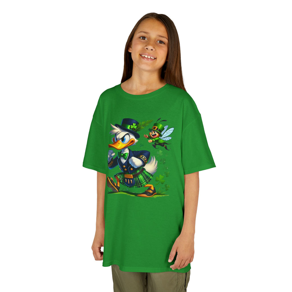 Disney Donald Duck St. Patrick's Day Kids Heavy Cotton T-Shirt | Soft Kids Cotton | Comfortable Playwear - Image 5