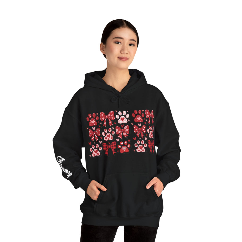 Personalized Valentine Coquette Hooded Sweatshirt | Cozy Fleece Lined | Perfect for Cold Days - Image 20