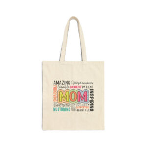 Mom Word Cloud Tote Bag | Durable Canvas | Everyday Carry-All