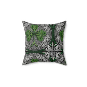 Celtic Shamrock Throw Pillow | Soft Durable Fabric | Home Decor Essential