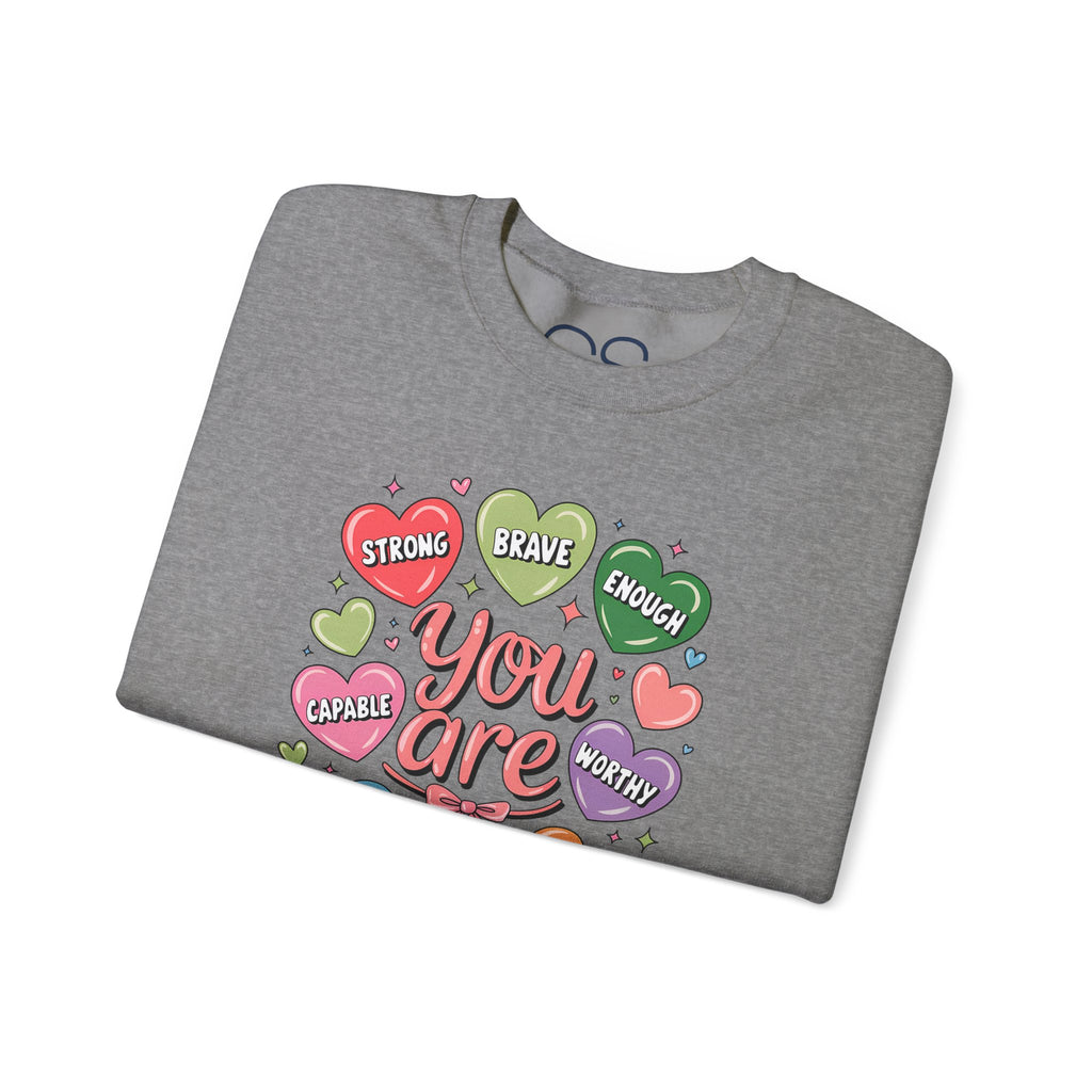 You Are Loved Inspirational Crewneck Sweatshirt | Comfortable Cotton Blend | Everyday Casual - Image 25