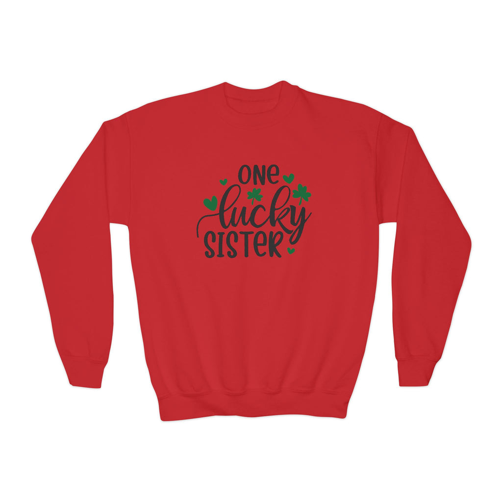 One Lucky Sister St. Patrick's Day Kids Sweatshirt - With Bundle | Soft Kids Cotton | Comfortable Playwear - Image 11