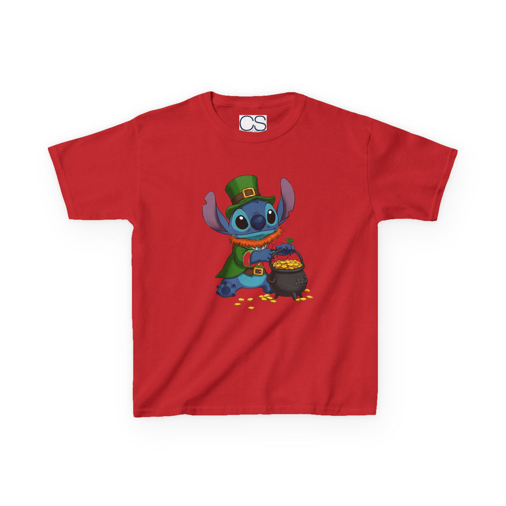 Disney Stitch St. Patrick's Day Kids Heavy Cotton T-Shirt - Lucky Stitch Tee | Soft Kids Cotton | Comfortable Playwear - Image 12