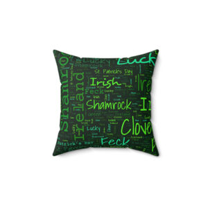 Irish St. Patrick's Day Wordart Pillow | Soft Durable Fabric | Home Decor Essential