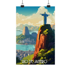 Rio de Janeiro Vintage Travel Poster | High-Quality Matte Print | Wall Art Masterpiece