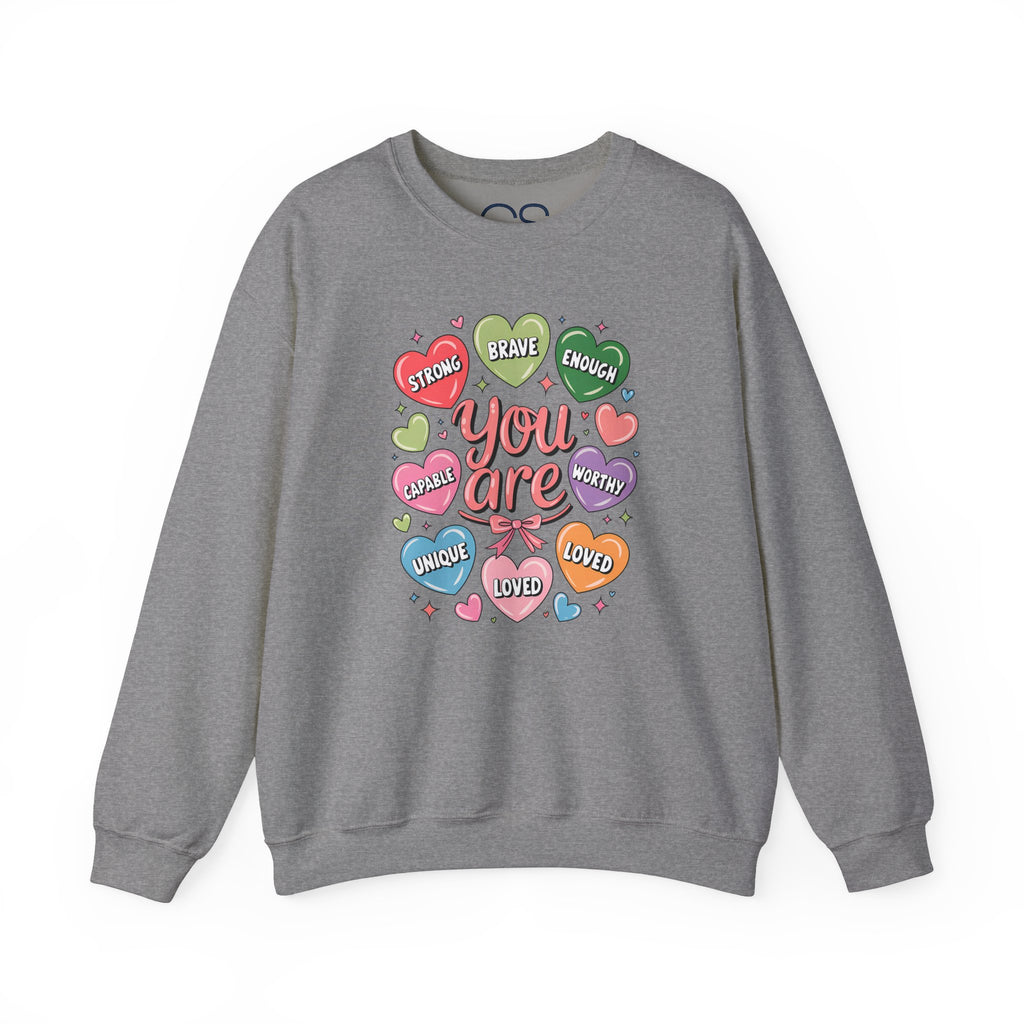 You Are Loved Inspirational Crewneck Sweatshirt | Comfortable Cotton Blend | Everyday Casual - Image 9