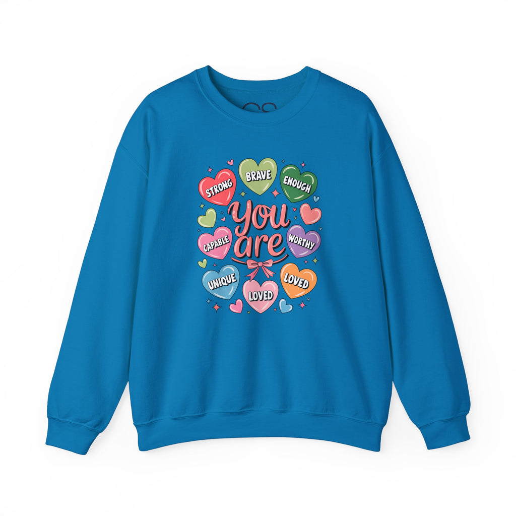 You Are Loved Inspirational Crewneck Sweatshirt | Comfortable Cotton Blend | Everyday Casual - Image 14