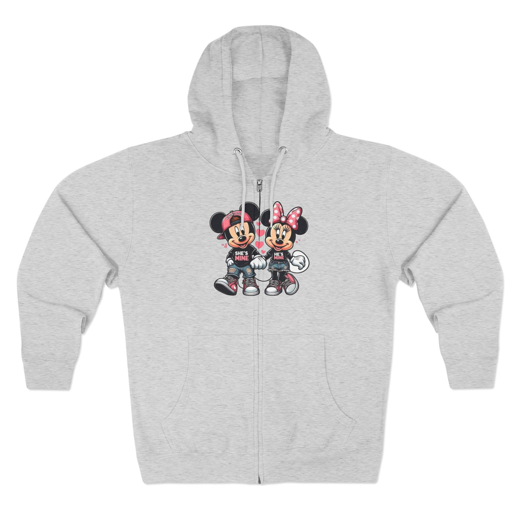 Mickey & Minnie Couple Unisex Zip Hoodie | Cozy Fleece Lined | Perfect for Cold Days - Image 6
