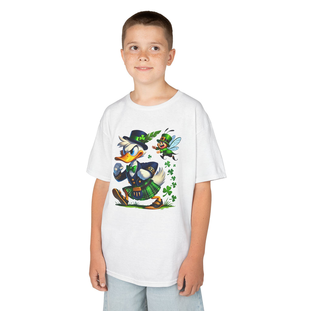 Disney Donald Duck St. Patrick's Day Kids Heavy Cotton T-Shirt | Soft Kids Cotton | Comfortable Playwear - Image 4