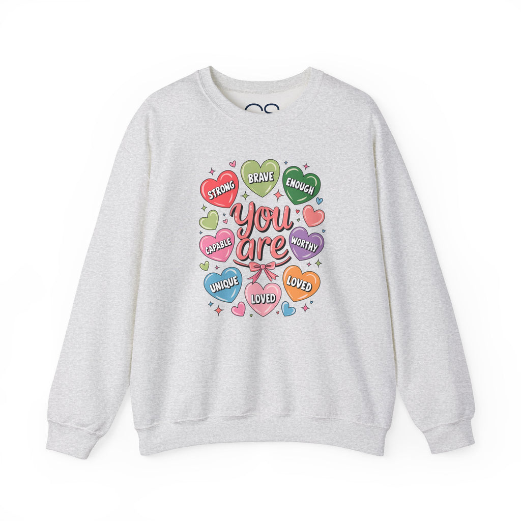 You Are Loved Inspirational Crewneck Sweatshirt | Comfortable Cotton Blend | Everyday Casual - Image 5