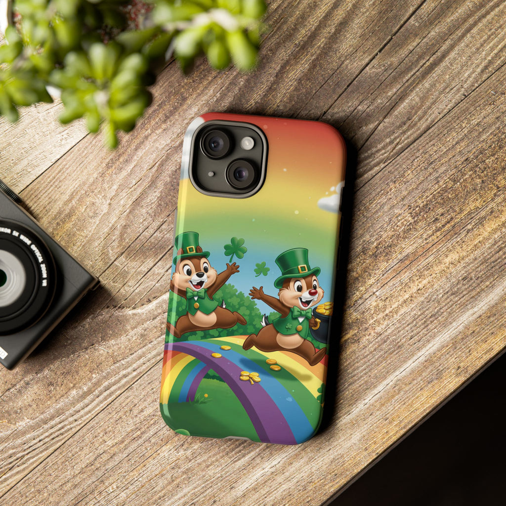 Disney Chip 'n Dale St. Patrick's Day Durable Phone Case | Shock-Absorb Protection | Sleek Modern Style - Image 5