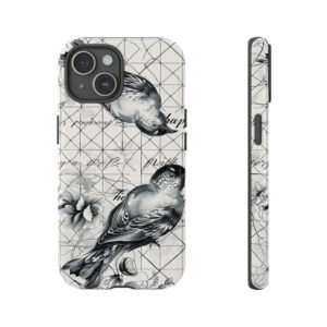 Monochrome Bird Elegance Durable Phone Case | Shock-Absorb Protection | Sleek Modern Style