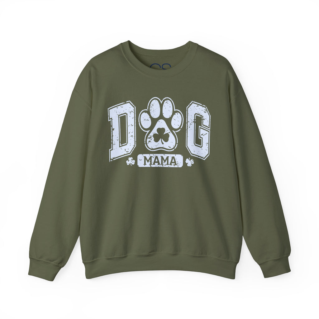 Lucky Dog Mama St. Paddy's Day Sweatshirt - Green Paw Print Sweater | Comfortable Cotton Blend | Everyday Casual - Image 8