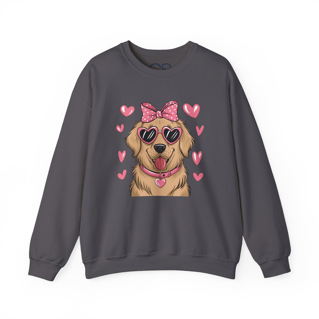 Valentine's Day Dog Crewneck Sweatshirt | Comfortable Cotton Blend | Everyday Casual - Image 11